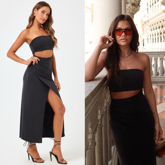 LSPACE Corsica Black Dress L - Picture 1 of 7